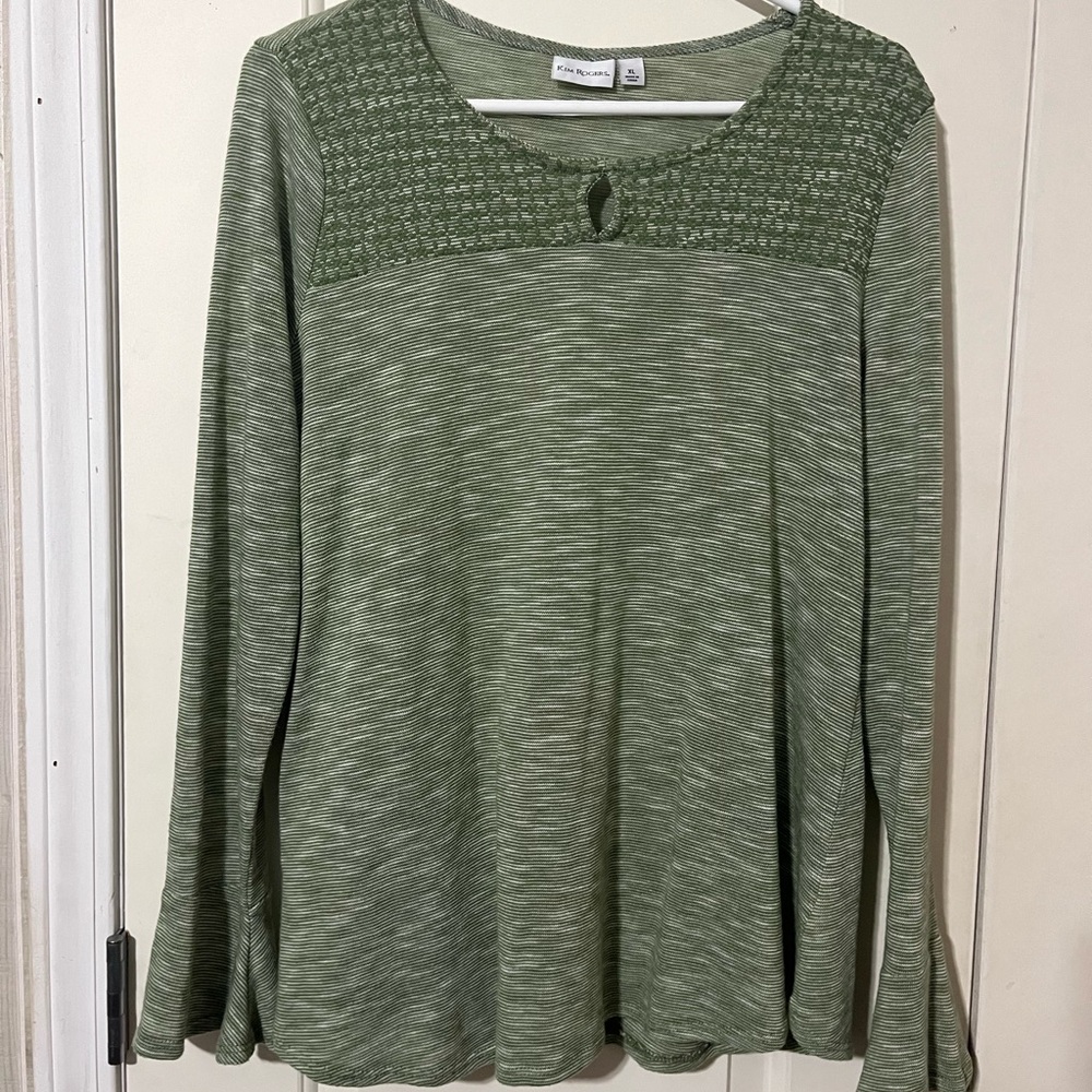 Kim Rogers Olive Long Sleeve Top